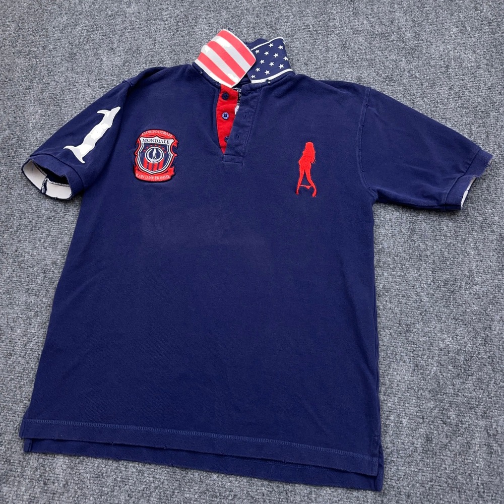 Plain Jane Homme Jeremiah World Cup 2014 USA Pique Polo Men's M Trim Slim Fit
